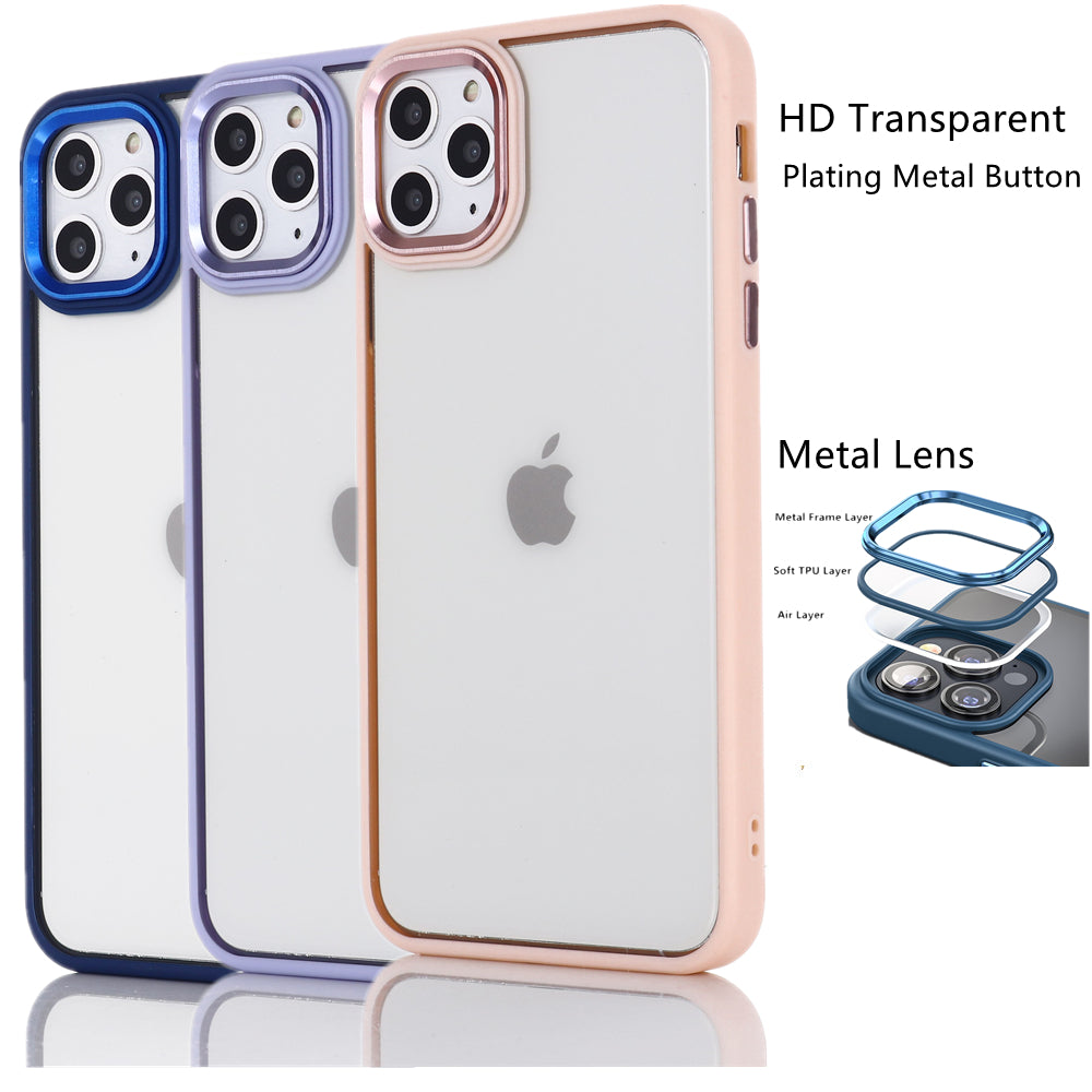 RhinoGuards Metal Buttons Hybrid Case With Metal Lens Protection